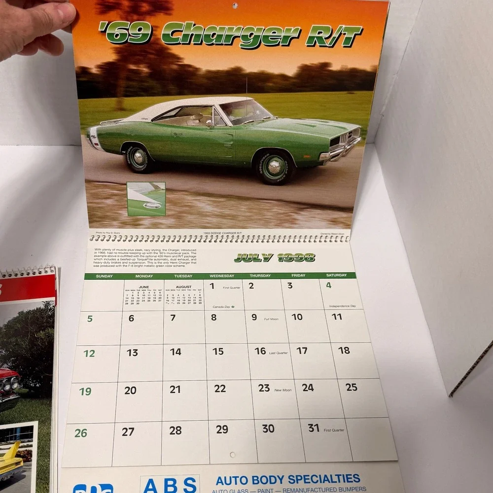 Vintage 1998 1999 Muscle Car Calendars Great American Cars Memorable Muscle Set
